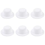 ASUNFO 6 Pcs Mini Top Hat Doll Top Hats for Crafts Hair Accessories Christmas Party Ornaments 5.31" White