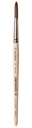 da Vinci Student Series 32 Watercolor Brush, Round Mixed Fine Hair with Plainwood Handle, Size 12 (32-12)