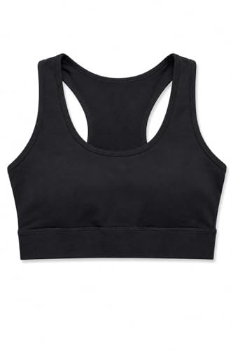 Gym League Womens Sports Bra Racerback Design | Regular Fit High-Support Activewear for Yoga Running Fitness Sports Wear (UAE/KSA Alpha L Regular Regular Black)