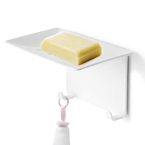 KAIXUANMAN 石鹸置き マグネット ソープディッシュ アルミニウム 錆びない 石鹸入れ ケース ソープホルダー 石鹸ホルダー 水切り 浴室 おしゃれ ホワイト