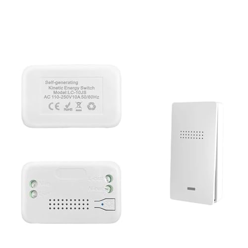 Kinetic Light Switch Self Powered Remote Control Switch 110V 220V 10A Relay Receiver Module for Light Bulbs(1 Light switch only)