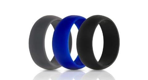 Image of Silicone Rings - Stylish, Durable, and Comfortable for Every Occasion (Set of 3) (and sizes from 7 to 14)