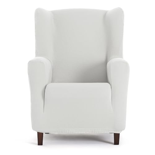 Eysa Funda de sofá bielástica para sillón orejero Color Blanco diseño Harlem