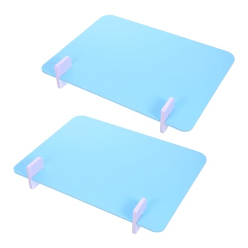 GRIRIW 2 セット防音デスクパーティ 卓上仕切り板 ベース付き 自立式デ