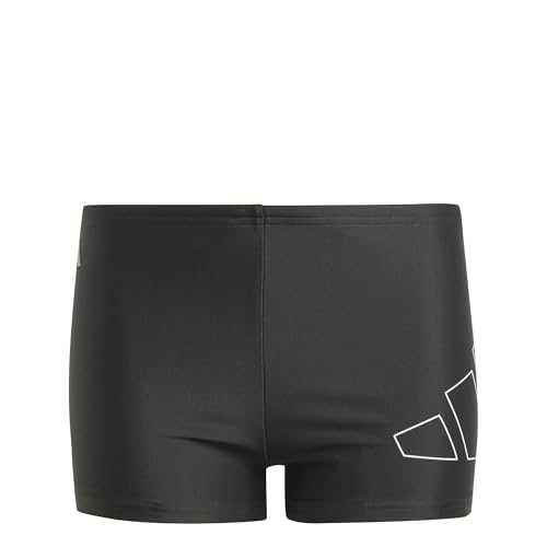adidas Niños Performance Big Bars Swim Boxers Kids, Black/White, 3-4 Years