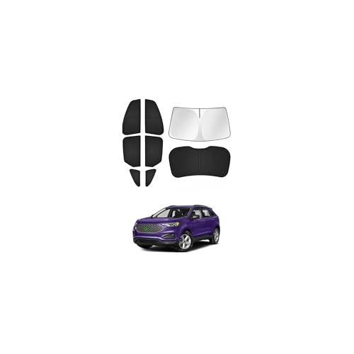 T TGBROS Windshield Sun Shade for Ford Edge 2015-2024 Car Window Shades Thicken UV Block and...