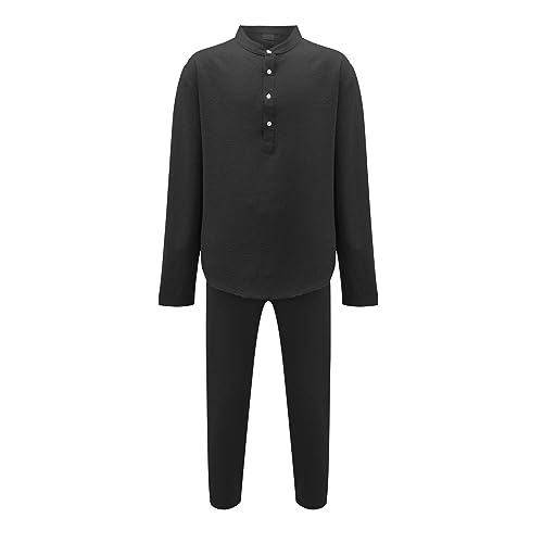 Sweat Suits Men Tracksuits 2 Piece Sets Long Sleeve Henley Shirt Athletic Jogging Suits Casual Outfits for Men2