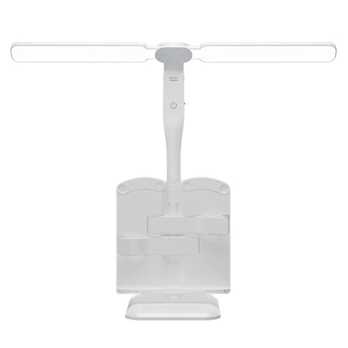 Image of NYRWANA Table Lamp for Study Room | 3 Modes Touch Control LED Desk Lamp | Adjustable & Foldable Height Study Table Lamp | Lamp Light for Study | USB-C Rechargeable (White)