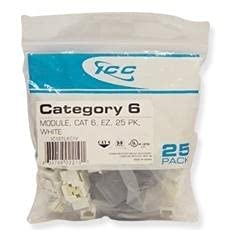 ICC IC107L6CWH Cat 6 Ez Modular Connector44; White