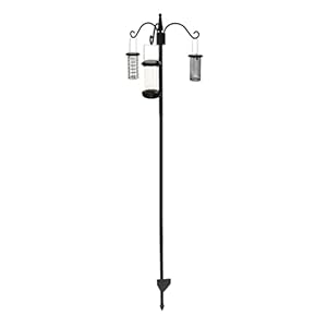 Feeding Station, Heavy Duty Bird Feeding Station with Three Hooks for Hanging Feeders, Easy to Assemble, Great for Any…