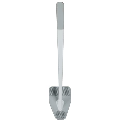 Image of Bath Bliss Toilet Brush | Contoured Design | Flat Brush | Bathroom Cleaning | Discreet Storage Base | Bathroom Cleaning | White