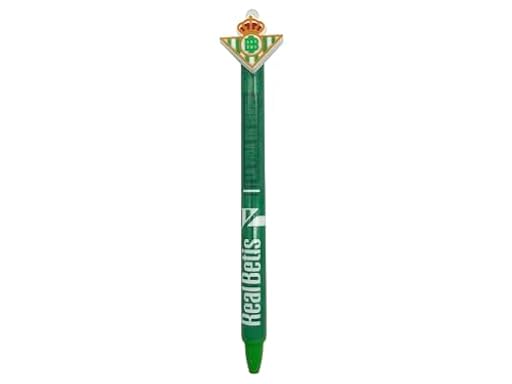 CYPBRANDS- Betis, Bolígrafo Borrable con Topper 3D del Escudo Oficial, Escritura Azul,Licencia Oficial del Betis,Regalo Ideal para Aficionados | Ya disponible en tu tienda friki favorita! En mundofriki.es!