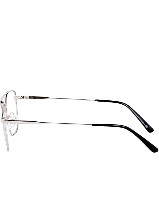 A LUINS Blue Light Blocking Glasses, Anti Eyestrain, Computer Reading Glasses, Gaming Glasses, TV Glasses for Women Men (SILVER) 1