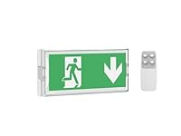 shopVG IP 20 LED Dauerlicht Notleuchte Notbeleuchtung Notausgang Fluchtwegleuchte Notlicht Fluchtweg EXIT mit test Fernbedienung