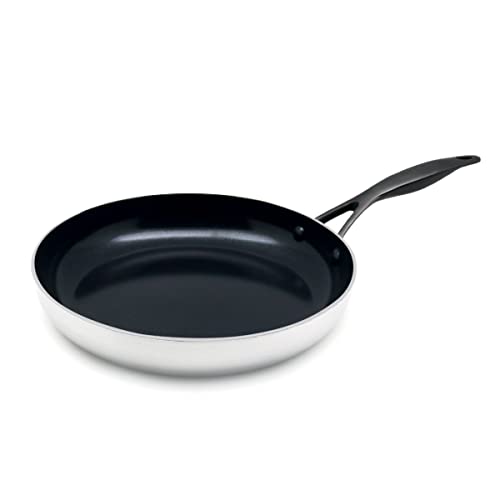 Comparison: Best Greenpan Venice Pro Costco 5 GreenPan Venice Pro Noir Tri-Ply Stainless Steel Healthy Ceramic Nonstick 11" Frying Pan Skillet, Matte Black Handle, PFAS-Free, Multi Clad, Induction, Dishwasher Safe, Oven Safe, Silver