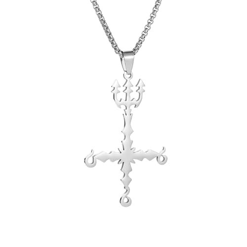 Pendentif croix de Neptune et trident | Cadeau idéal homme et femme bijou de fête