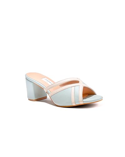 Image of OCEEDEE Teresa Women's 2.5 Inches Block Slip-on Mules| Stylish & Comfortable Open Back for Casual, Office & Semi-Formal Wear