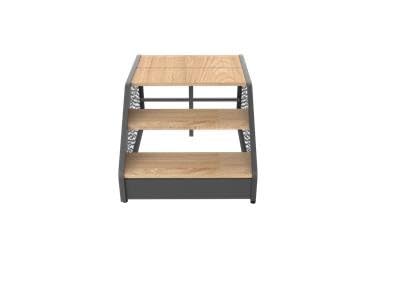 Poolex - Escalier pour Spa - SP-STEPS-7016B - Bois - Accès sécurisé, Robuste et Stable, Installation Facile, Compatible avec la Plupart des spas, Confort Optimal pour Usage Quotidien