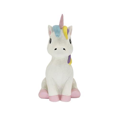 Estatua Unicornio de Resina 17.8 in Multicolor