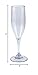 Restaurantware-Bev Tek 6 Ounce Champagne Flutes, 10 Heavy-Duty Sparkling Champagne Flutes - Dishwashable, Shatterproof, Clear Plastic Mimosa Glasses, For All Kinds Of Beverages