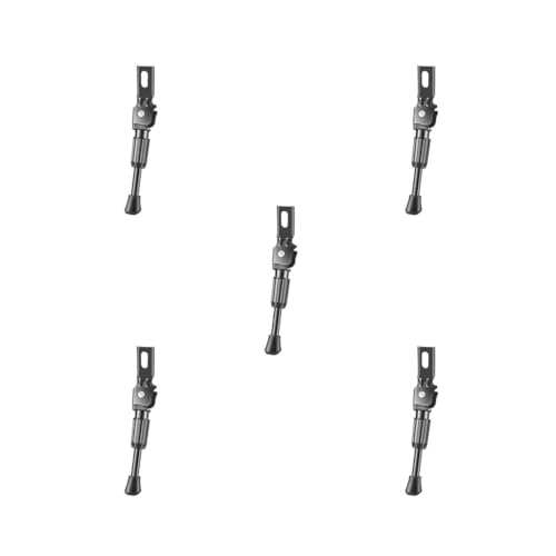 5のセット子供用自転車キックスタンド フット 合金製 サイクリングアクセサリー 頑丈な自転車キックスタンド ブラック 16インチ, 黒