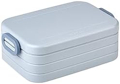 Mepal Lunch Box Take a Break Midi Lunch Box To Go - For 2 Sandwiches or 4 Slices of Bread Suitable for the Dishwasher - 900 ml - Nordic Blue.