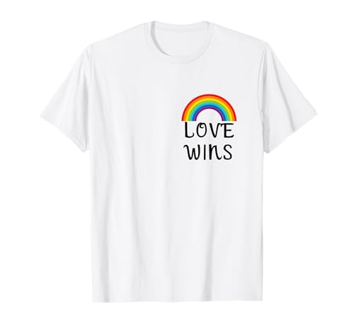 Pride Regenbogen T-Shirt - Love Wins - CSD - Schwul T-Shirt