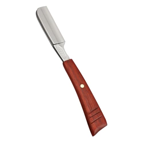 POPETPOP レトロなレッドサンダルウッド手動シェーバー メンズヴィンテージ髭剃り 実用的なカミソリ コンパクトで旅行にも 肌に優しいデザイン