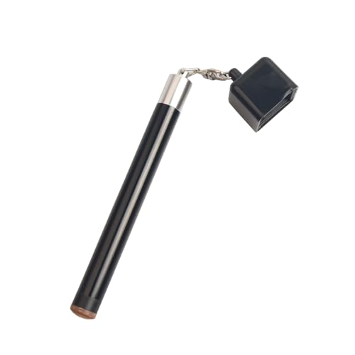 LAKE OF FIRE Square Pool Cue Chalk Holder 2-in-1 Billiard Accessory with Pool Chalk Holder & Cue Tip Tool(Black)
