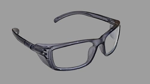 Image of Safety Goggles for Motorcycle Riding, Clear Lens Multi-Purpose Protective Eyewear, Polycarbonate, Rectangular, Universal Fit, Laboratory and Woodworking