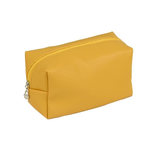 Saco cosmético de armazenamento de artigo de toucador de viagem de vestuário impermeável de quadrado coreano de PU de estilo coreano, almonda