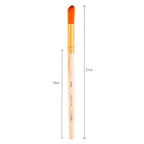 Image of Little Birdie Deer Foot Brush Synthetic Hair Size 12 Handle Length 150mm 1pc