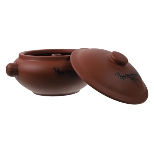 HIAKDOFT Olla De Estofado De Cerámica 350 Ml Multicolor, Cazuela Para Guisar y Olla De Vapor Doméstica, Apta Para Cocinar Al Vapor y Estofados, Adecuado Para Uso Casero