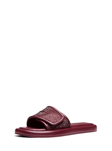 Michael Kors Women's Suki Flat Slide, Oxblood, 6