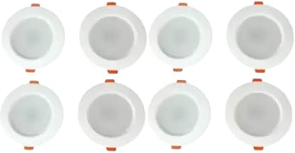 Alwys Ceiling 9 Watts Round Led Panel Conceal Down Pack of 8 White Ceiling Light Ceiling Lamp (White)