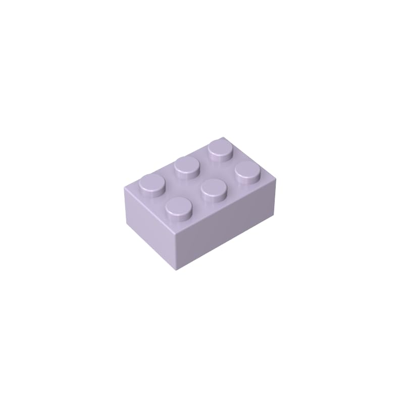 Gobricks 3002 Basic Bricks Brick 2x3 50 Pieces GDS-541 Compatible with Lego Building Blocks Color:pink purple โ image 1