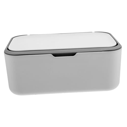 BEBEMOKO Caja de almacenamiento para máscaras, bolsa de viaje para toallitas, soporte para toallitas para dispensador de toallitas recargable, estuche de almacenamiento de pañuelos, color gris oscuro