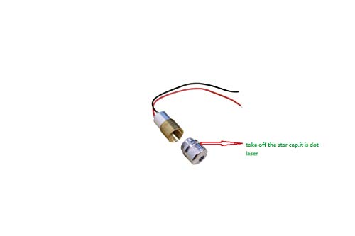 Lights88 Red Laser Module Diode DOT Laser 635nm 5mw 5V Stage Light Driver Cable Diode 1PCS