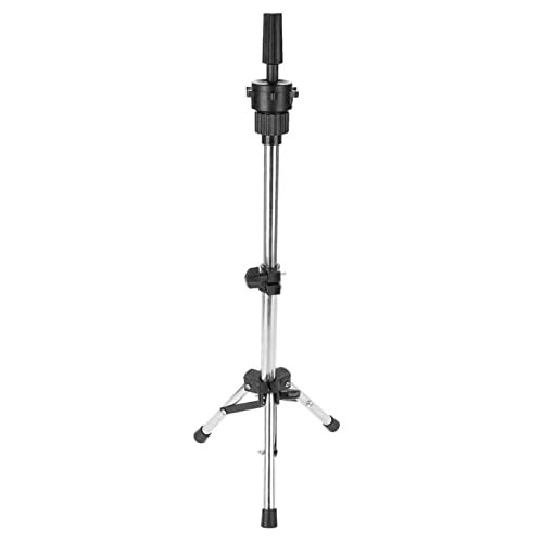 Greensen Wig Stand Tripod with Head, with Mannequin Head Stand Cosmetology Hairdressing Training Mannequin Head Stand Tripod Adjustable Wig Tripod for Cosmetology Hairdressing Training - Thumbnail 3