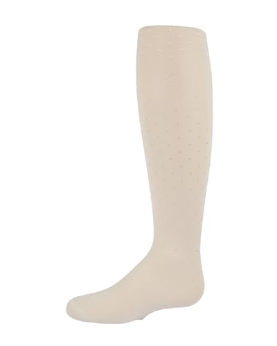 MeMoi Girls' Shiny Dot Opaque Nylon Tights