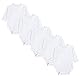 TupTam Baby Body Langarm – Wickelbody Langarm für Jungen & Mädchen, 5er Pack, 100% Baumwolle, OEKO-TEX, Farbe: Weiß, Größe: 56
