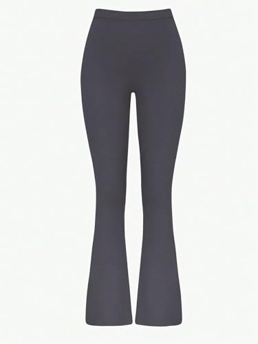 Women's casual sports work pants High Waisted Elastic Sports Casual Solid Pants3