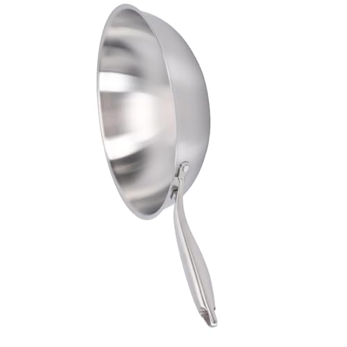 Wok de acero inoxidable 304 con mango 34 cm miniatura 3