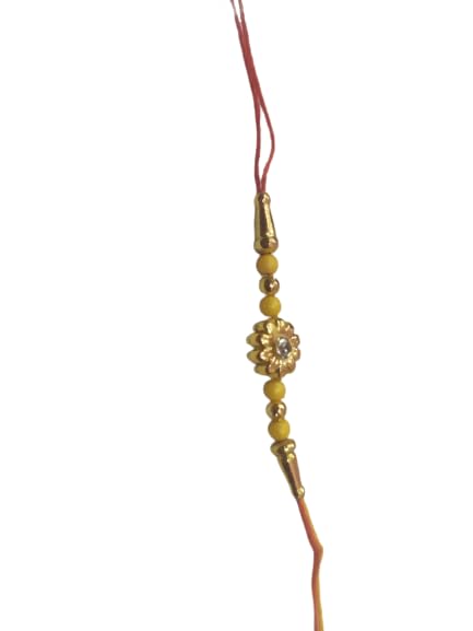 Organic TRADITIONAL Handmade Rakhi Eco Friendly Raksha Bandhan Rakhi (flower 5edge petals), no gemstone