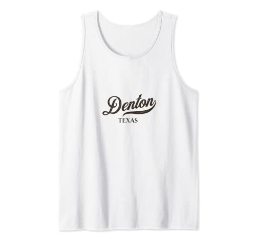 Retro Estados Unidos Texas State - Vintage Denton Camiseta sin Mangas