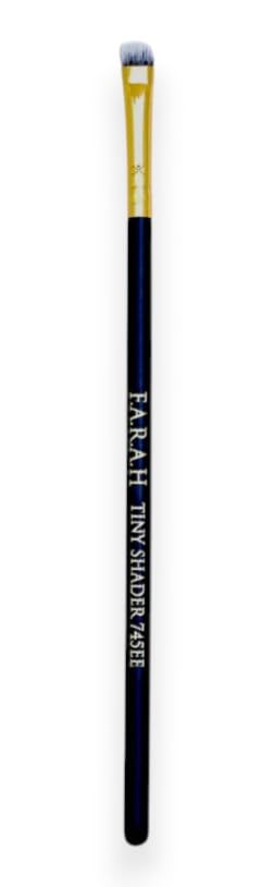 F.A.R.A.H Tiny Shader Brush 745EE “SUPER TINY” – Ultra-Precise Eyeshadow Brush for Detail Work – Vegan Bristles – Wooden Handle & Brass Ferrule