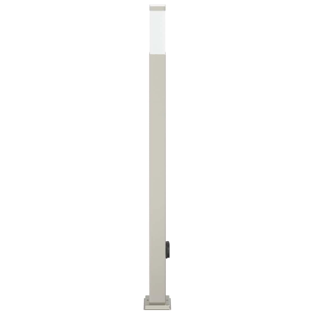 Zewnętrzny słupek świetlny z wbudowanym gniazdem, 110 cm, stal nierdzewna,