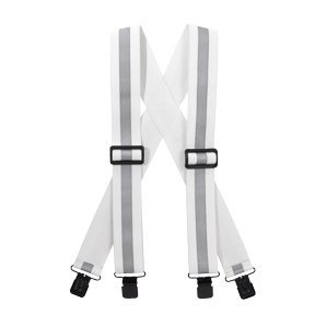 Reflective Suspenders-White