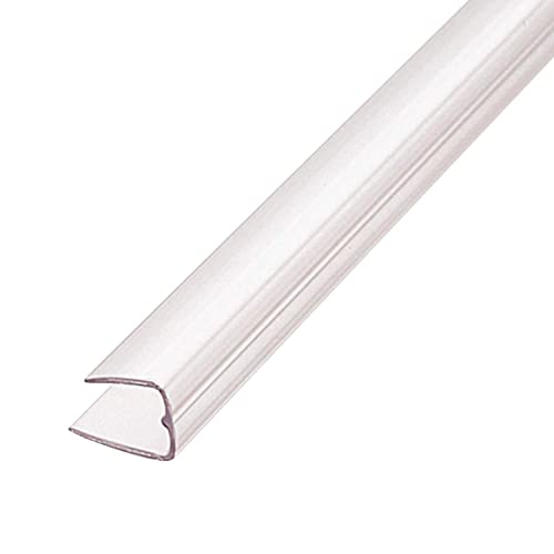 Ironlux - Pack 6 Perfiles de Cierre - Con Forma de U - Espesor 8/10 mm - Ideal para Cerrar Placas y Planchas de Policarbonato Transparente - Acabado Estético Cover