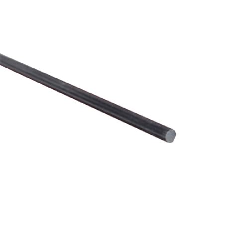Aste in fibra di vetro colorate da 10 pezzi da 1000 mm, aste in fibra di vetro ad alta resistenza(Black,3x1000mm)